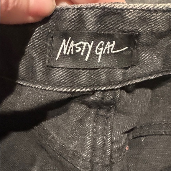 Nasty Gal - Women's Wide Leg Jeans. Dark Grey. UK size 10 / US 6 - Picture 9 of 14